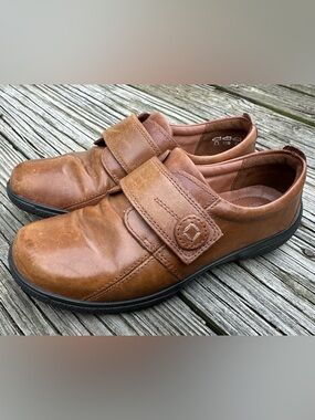 Hotter Comfort Concept Leather Mary Jane Shoes Velcro Strap Women’s 7